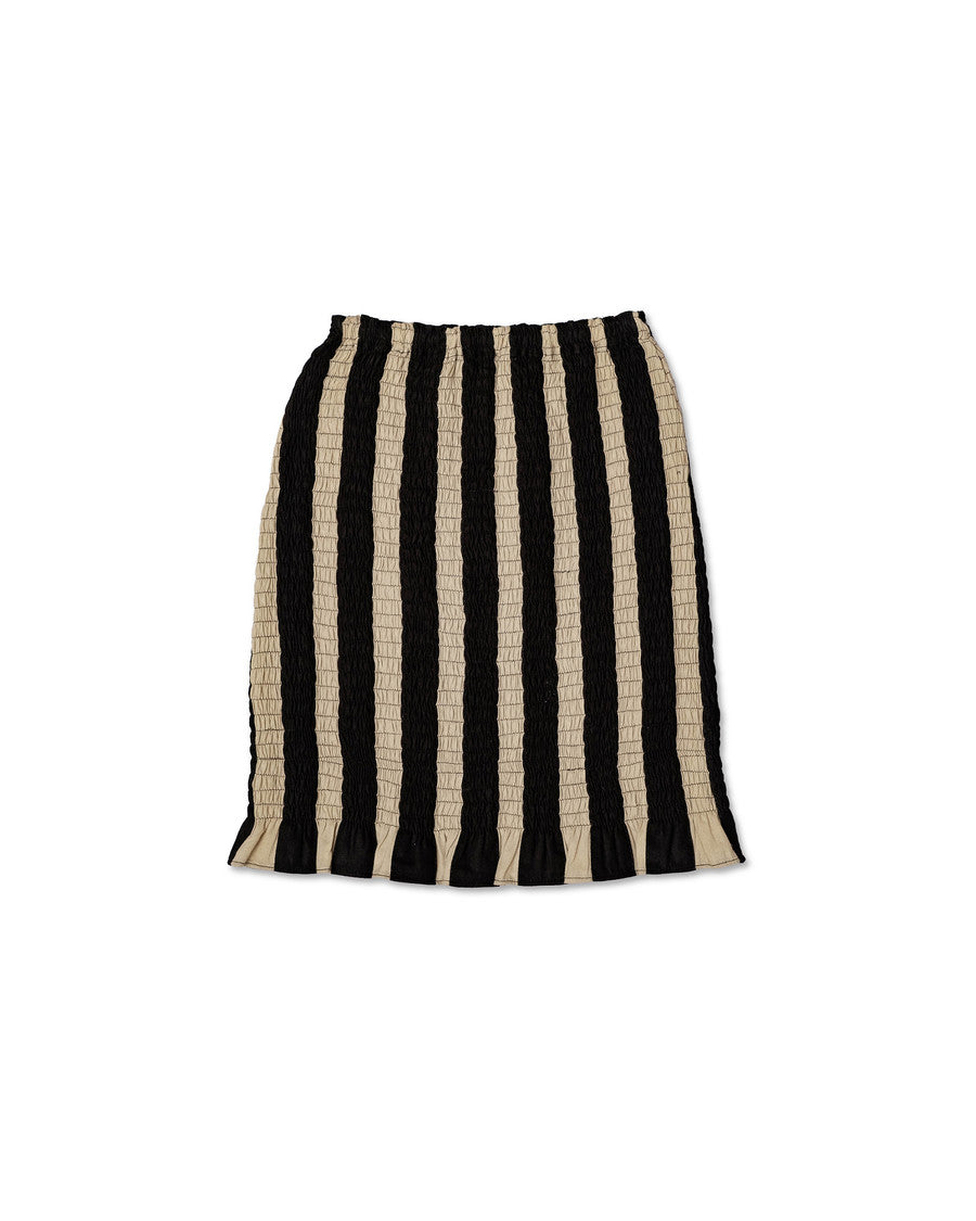 Smoga Mini Skirt Black Beige - La Douche Vita
