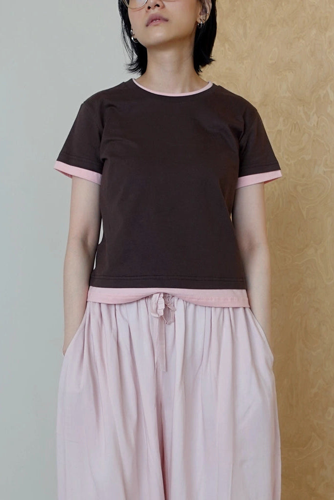 Peep Tee SS Cocoa - Argyle & Oxford