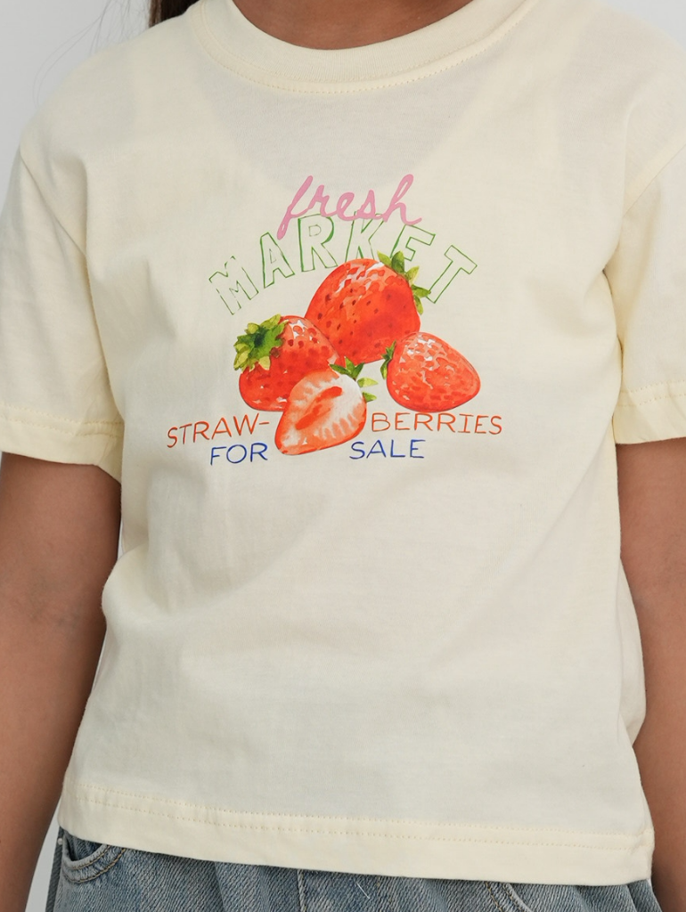 HGL Bambini - Starwberry Market Tee Butter - Little Saints