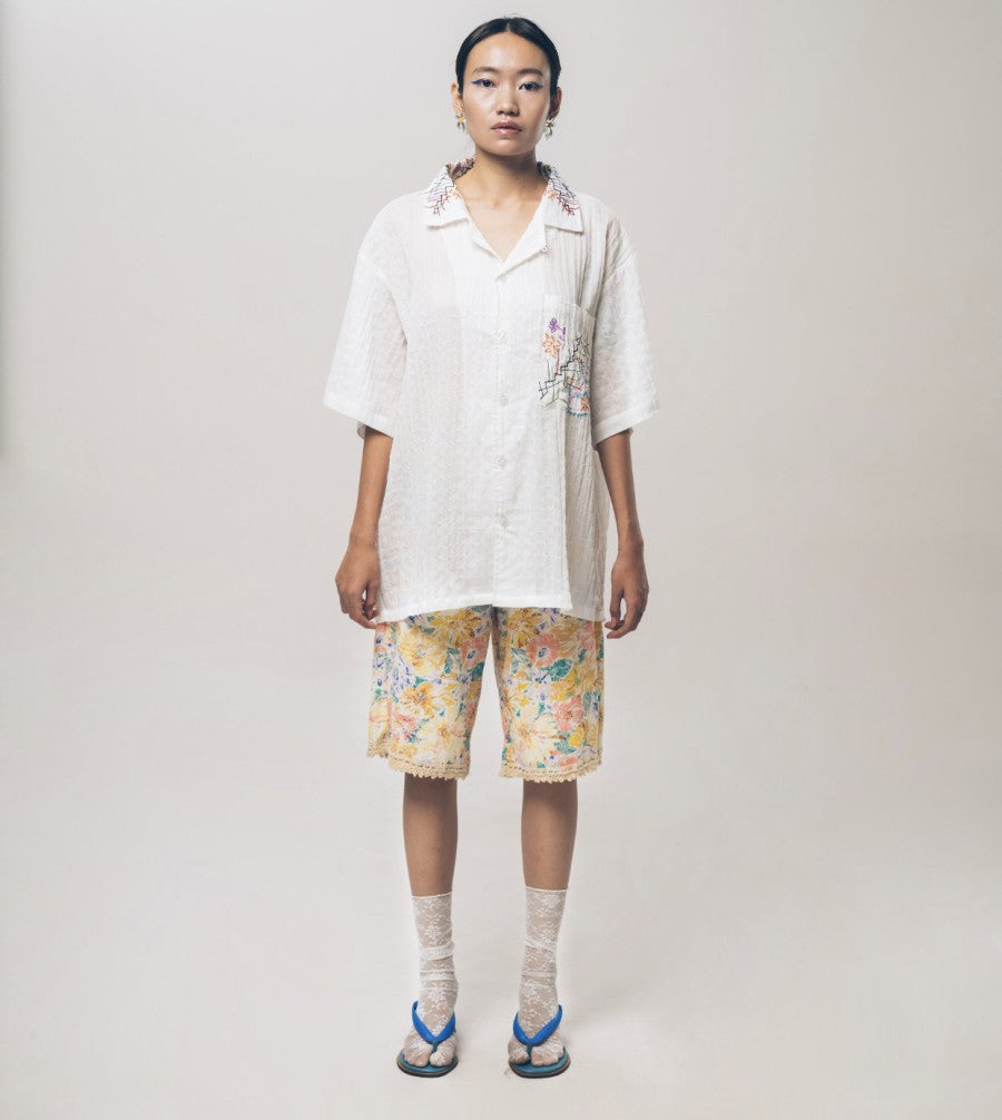 Altair Ribbon Shirt White - Toko Didiyo