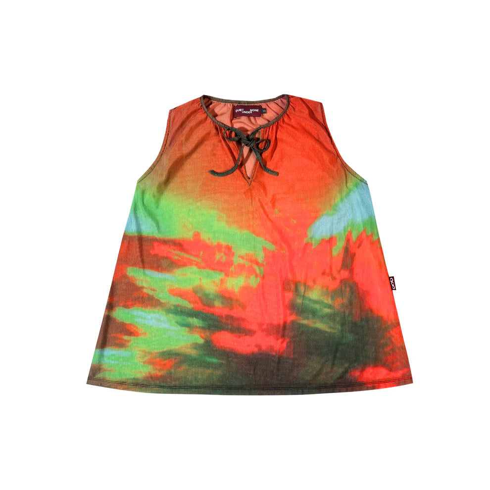 X Tsukasa Blur Mesh Sleeveless Top - Quiet Under None