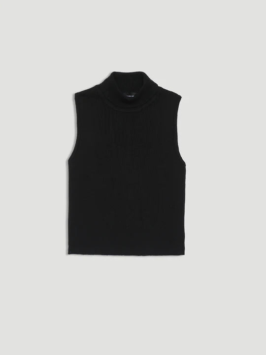 Turtle Sleeveless Knit Black - Thenblank