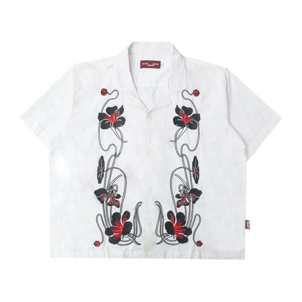 X Tsukasa Flora Shirts Broken White - Quiet Under None