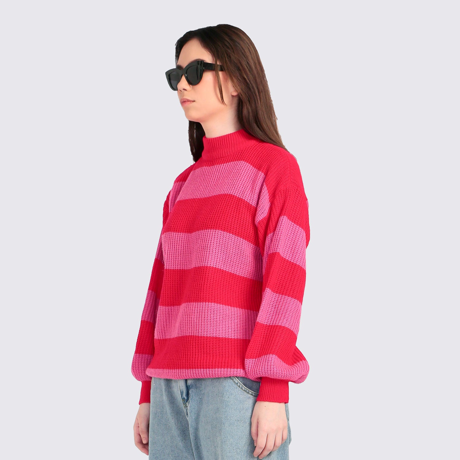 Tango Stripes Sweater Red Pink - Tuff Puff