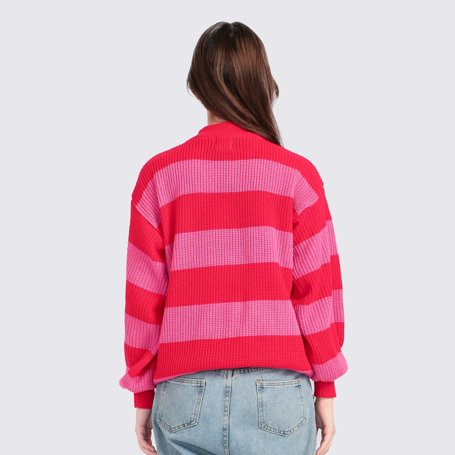 Tango Stripes Sweater Red Pink - Tuff Puff