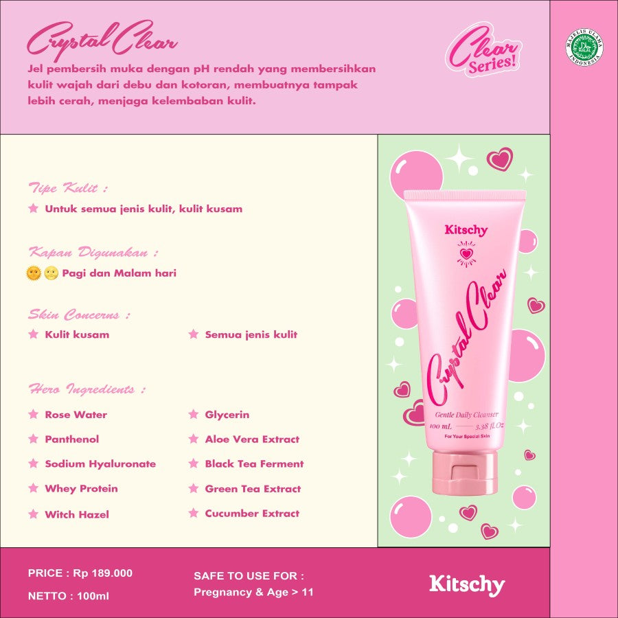 Crystal Clear Gentle Daily Cleanser - Kitschy