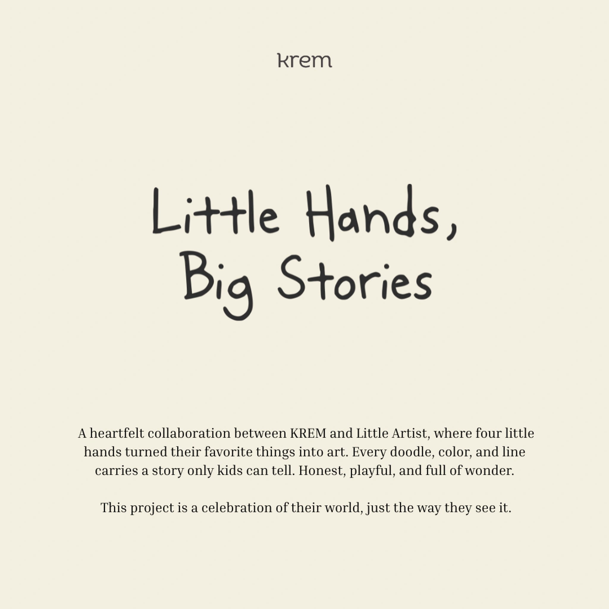 HGL Bambini - Little Artist Tees - Food Planet White - Krem