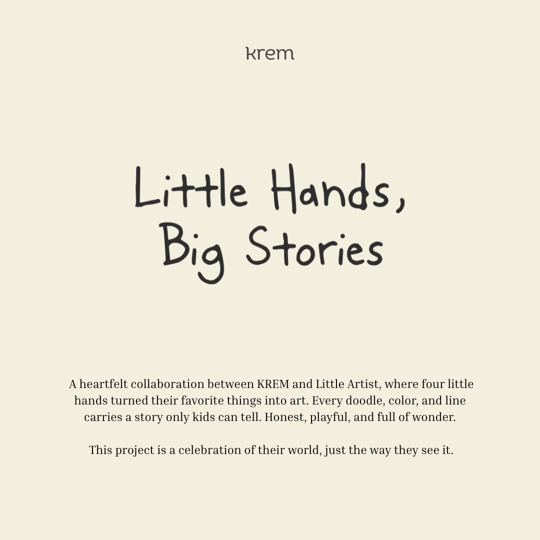 HGL Bambini - Little Artist Tees - Egg - Krem