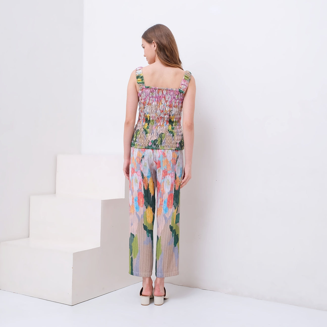 Chrysanthemum Garden Smock Tank Top - Kala Studio