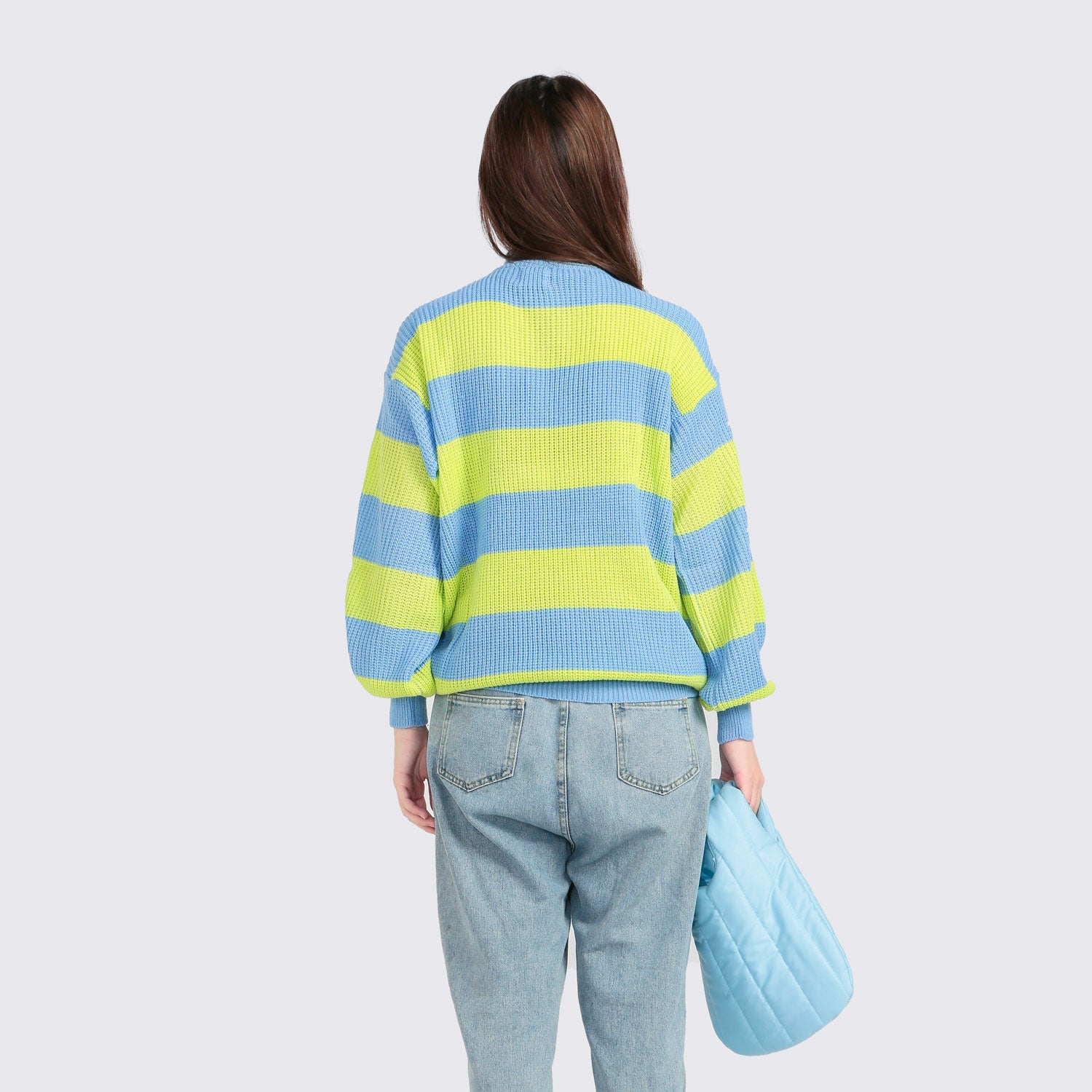 Tango Stripes Sweater Blue Green - Tuff Puff