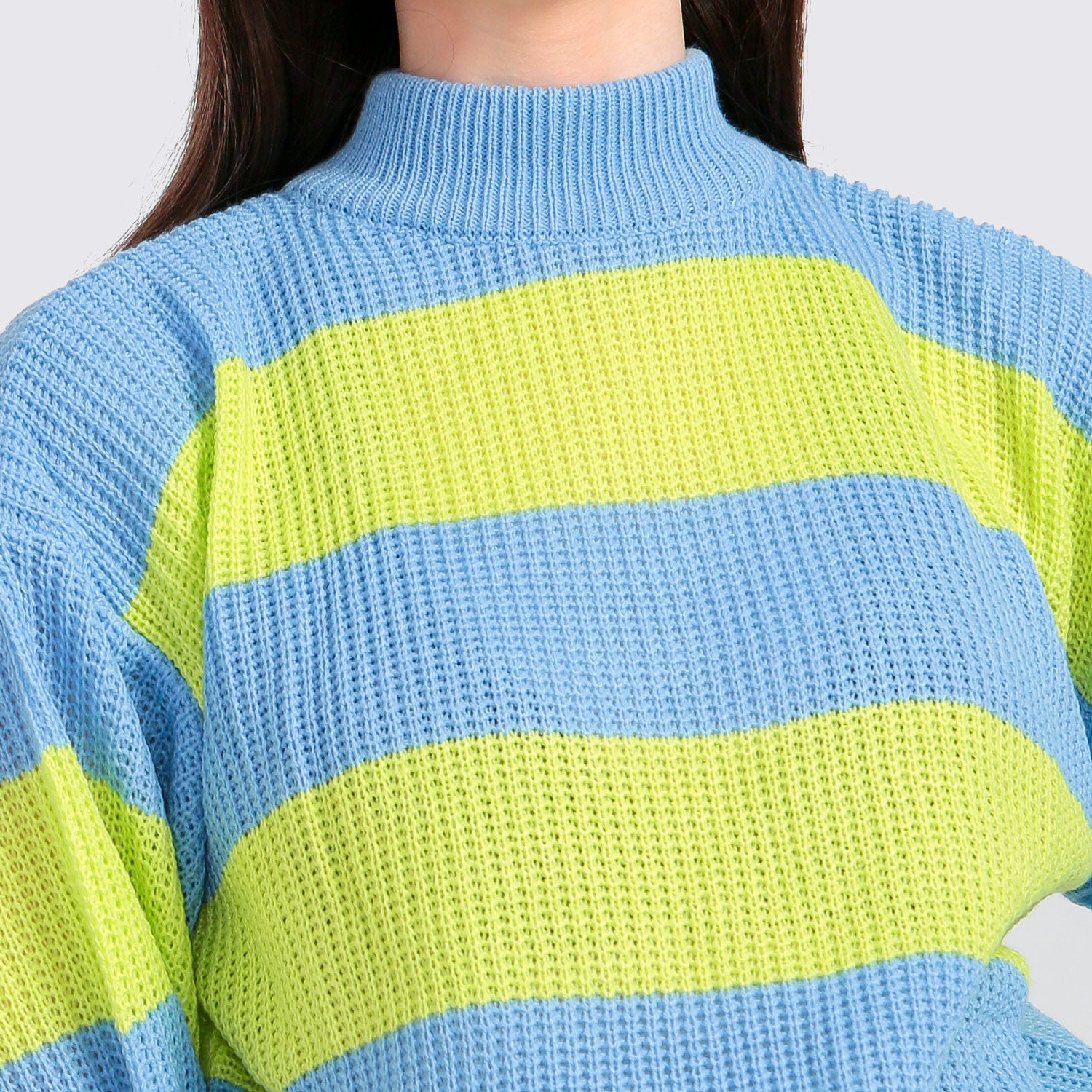 Tango Stripes Sweater Blue Green - Tuff Puff