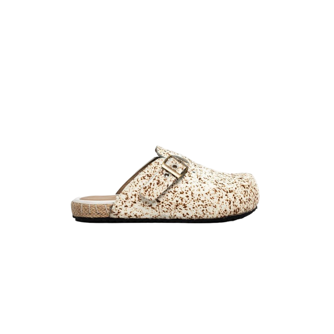 Tigah Brown Splatter Clogs Side 2