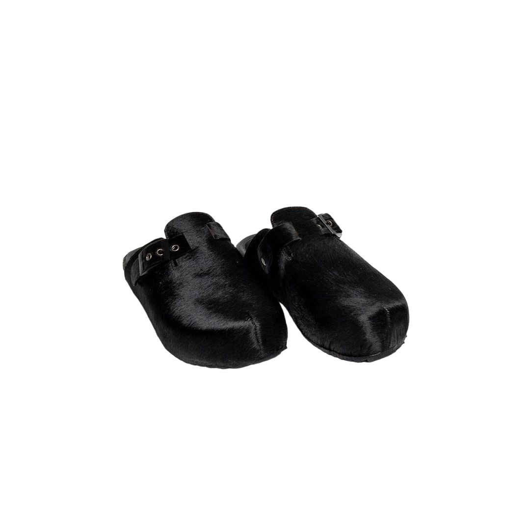 Tigah Black Pony Clogs 2