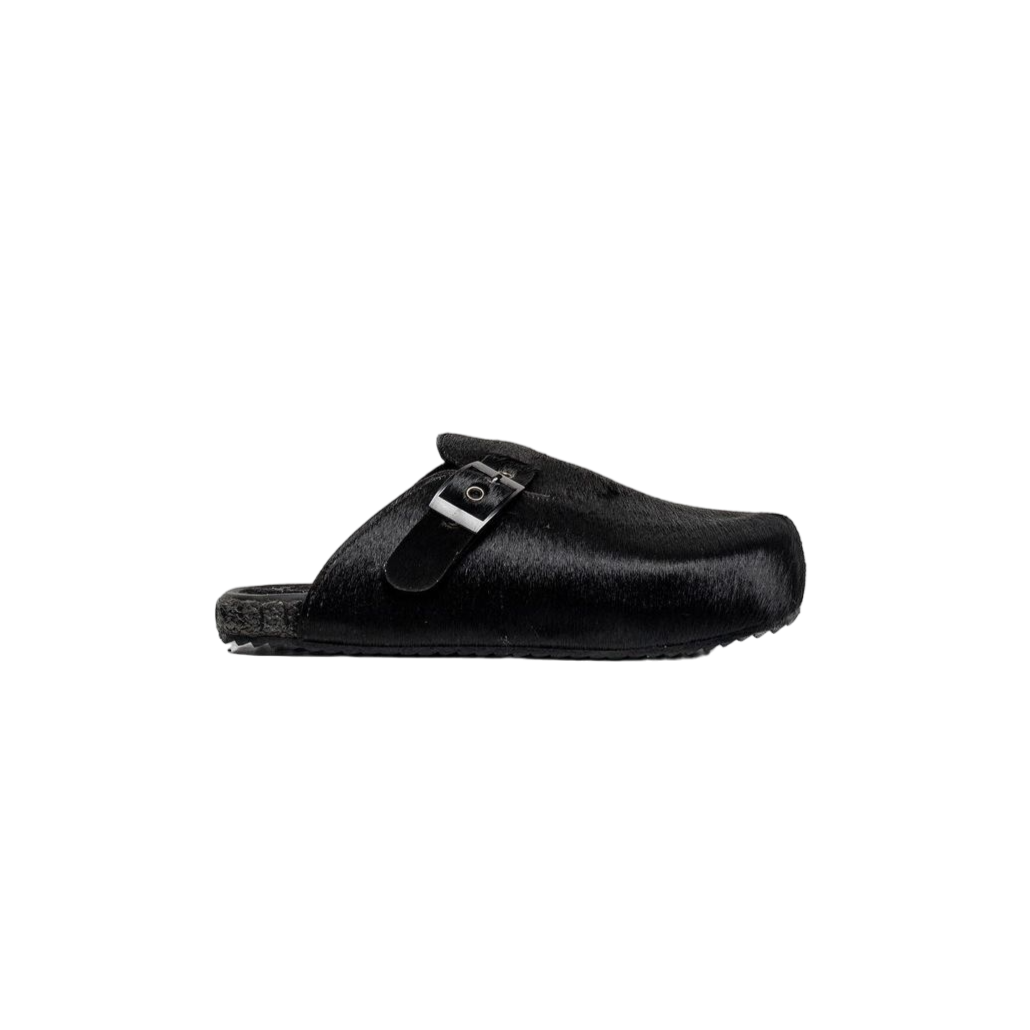 Tigah Black Pony Clogs Side 2