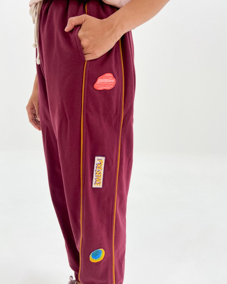 Essentials Burgundy Pants Patches - Earth Major