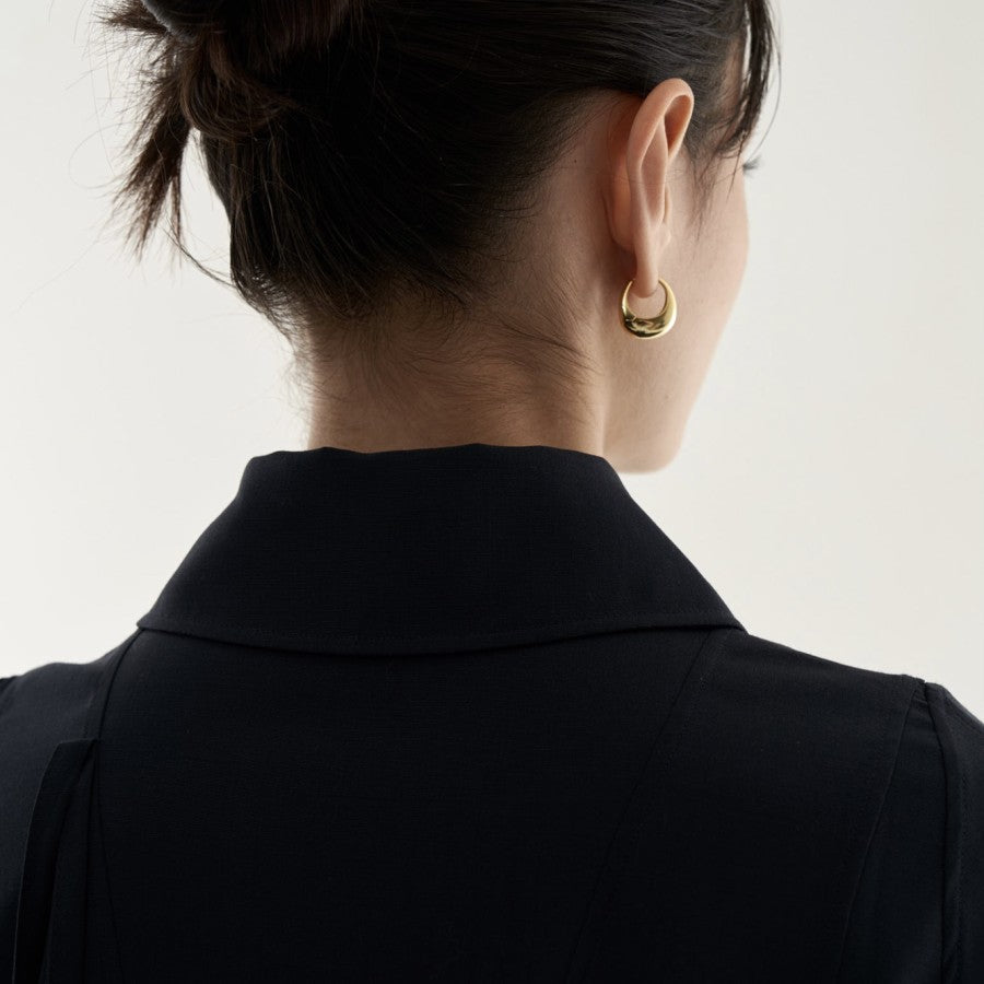 Bean Earrings Gold - One