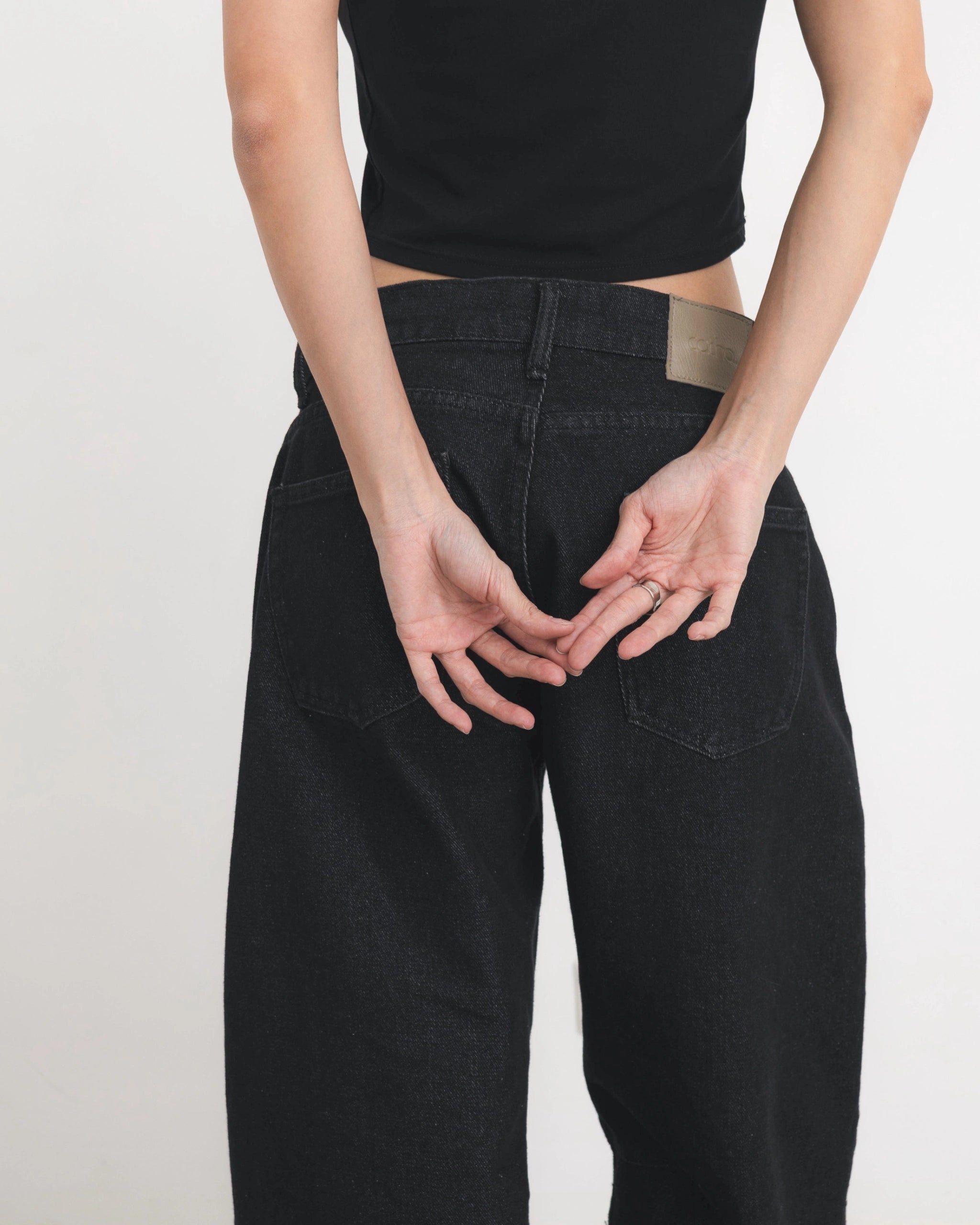 Riveted Double Waist Jeans - Catha