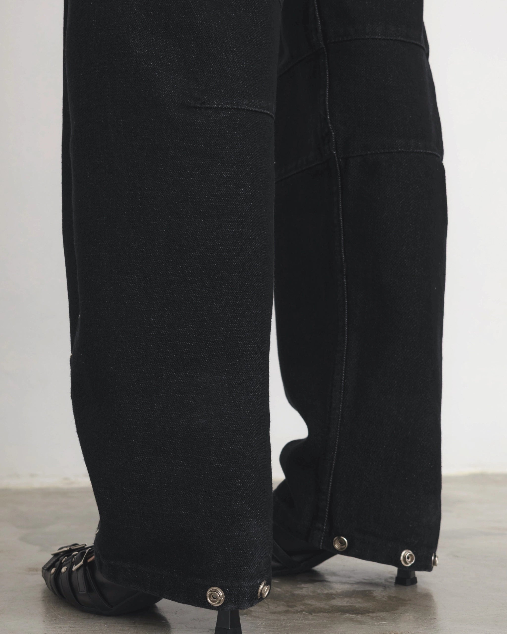 Riveted Double Waist Jeans - Catha
