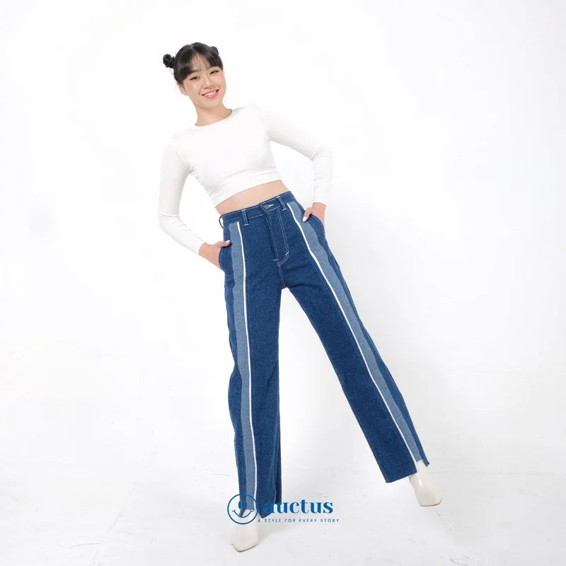 Laurent Stripe Pants Medium Blue - The Auctus