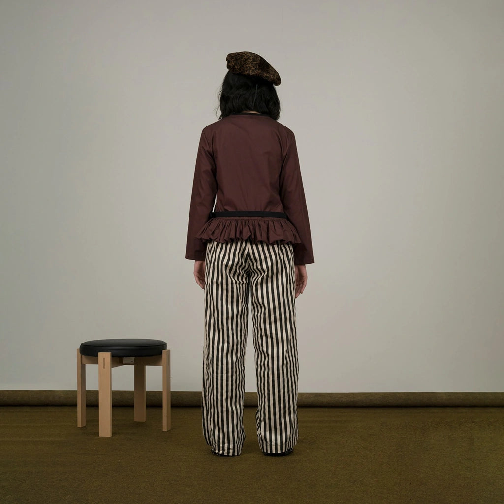 Bordeaux Tutu Shirt With Belt Maroon - Argyle & oxford