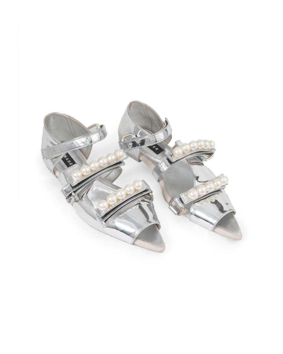 Boba Pearl Open Toe Shoe Silver - Mader