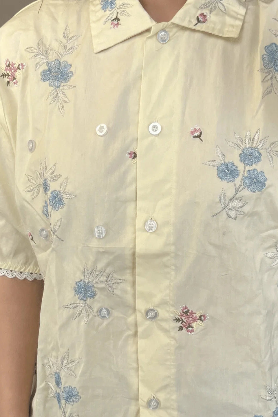 Alista Embroidery Shirt Yellow - Toko Didiyo