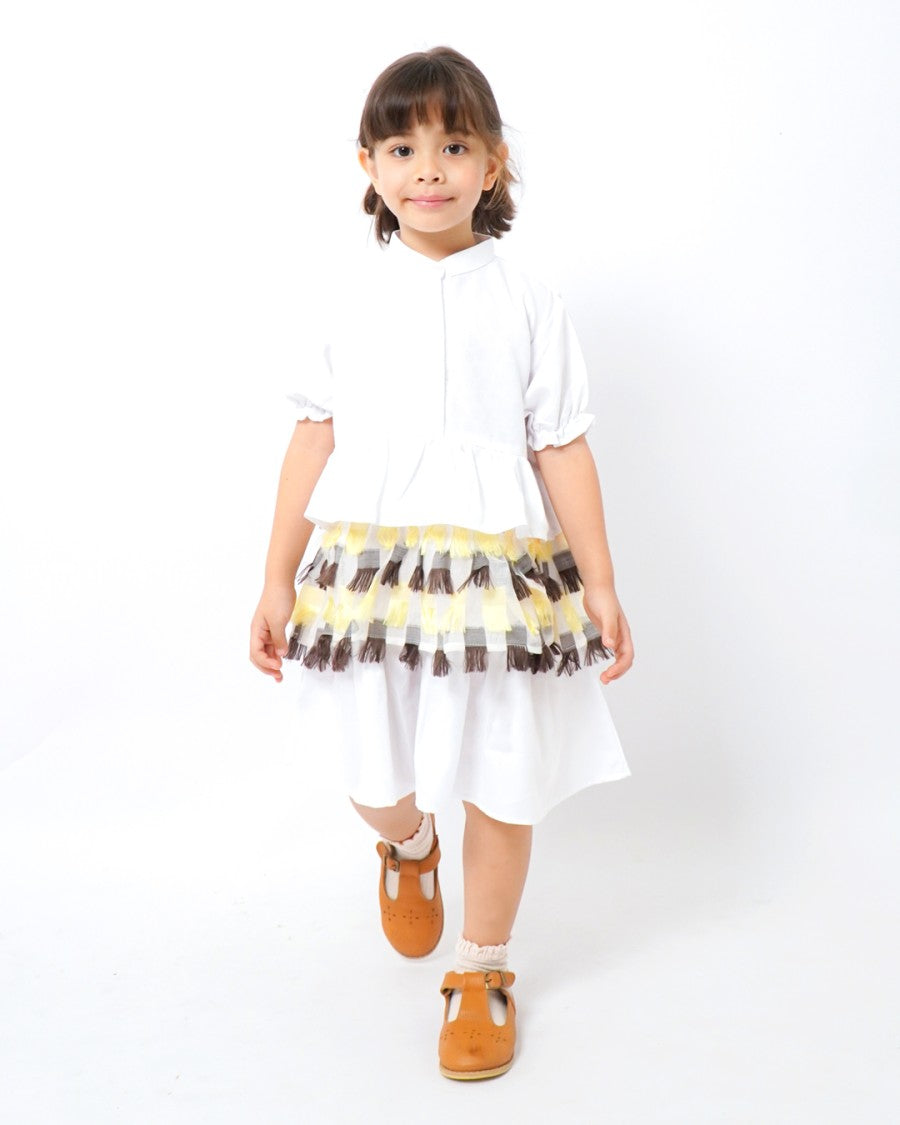 Fara Dress White - Kim And Kin