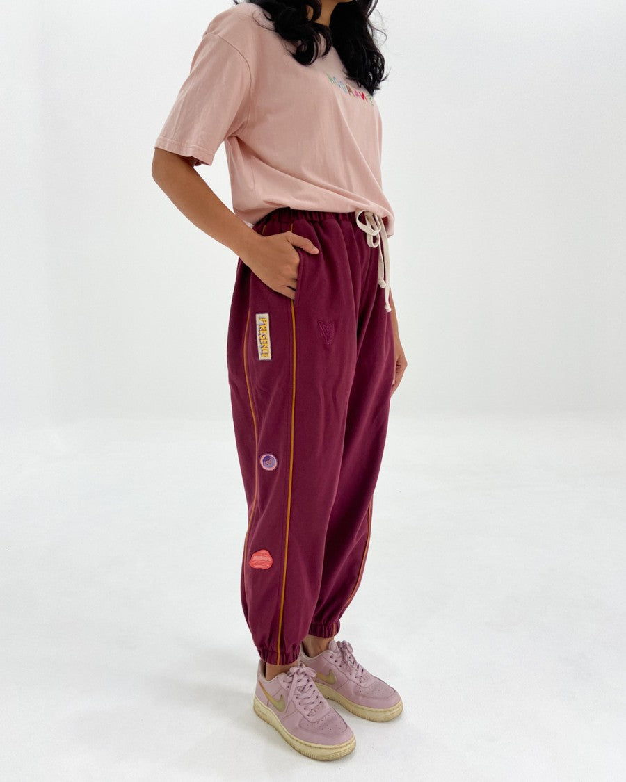 Essentials Burgundy Pants Patches - Earth Major