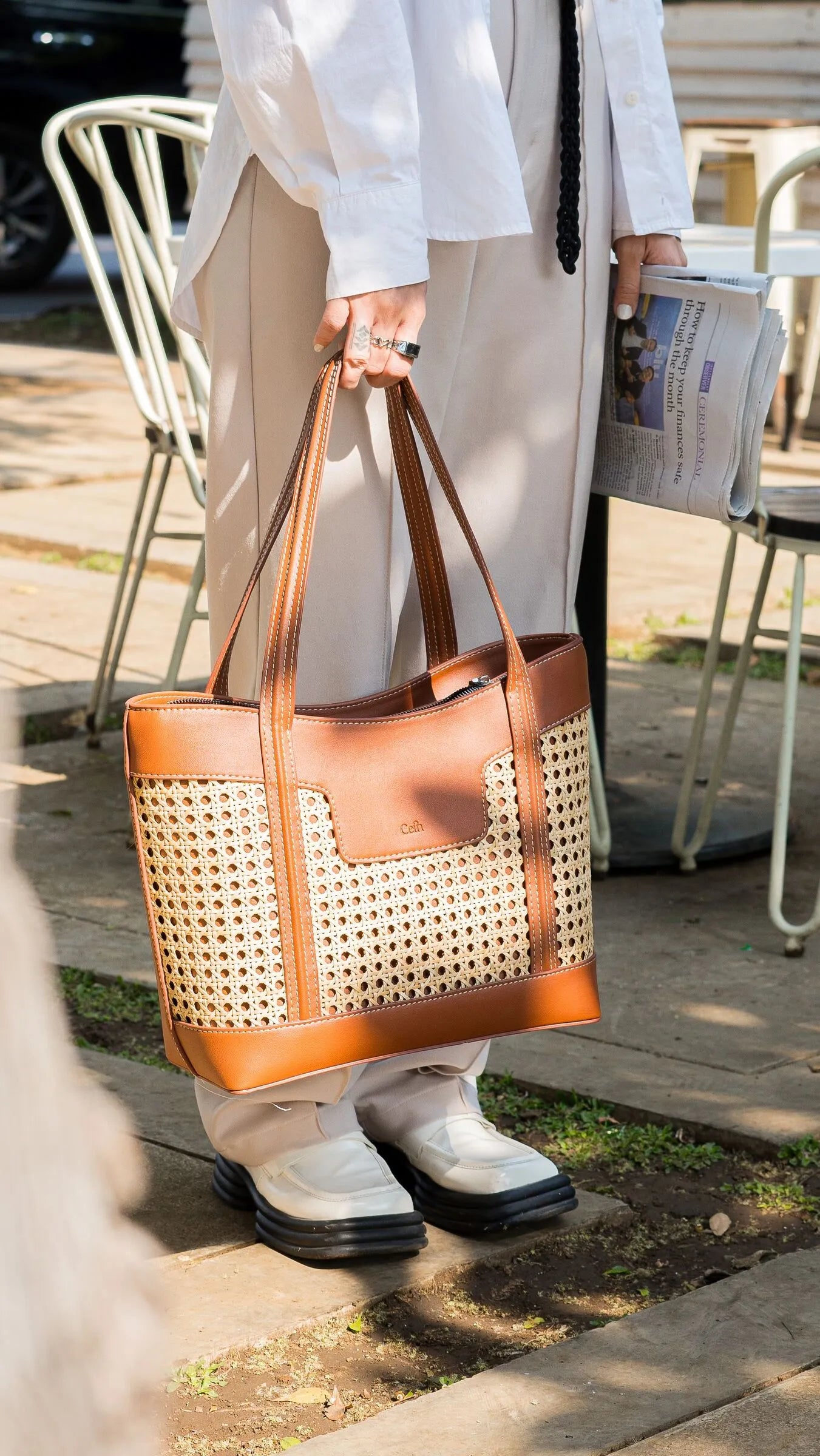 Arum Totebag Brown (L) - Cein Goods
