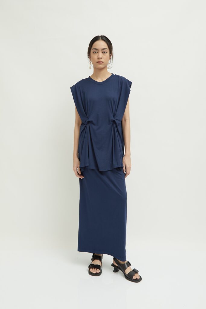 Constantine Top Navy - Shop At Velvet