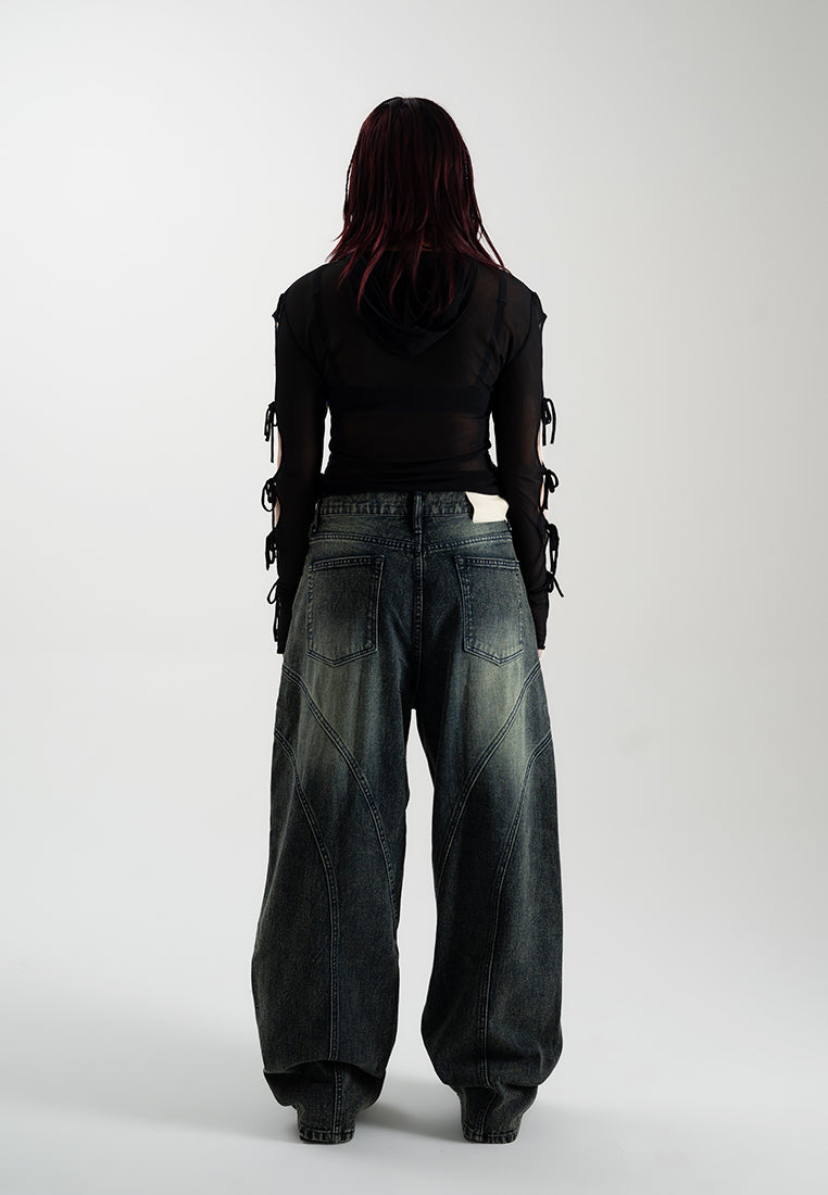 Line Up Show Washed Baggy Pants - Catha