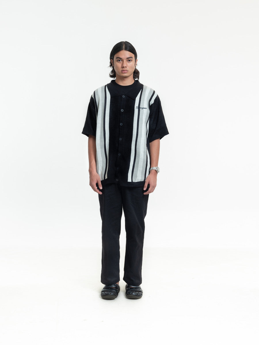 Stripe Knit Shirt Black - Better Goods