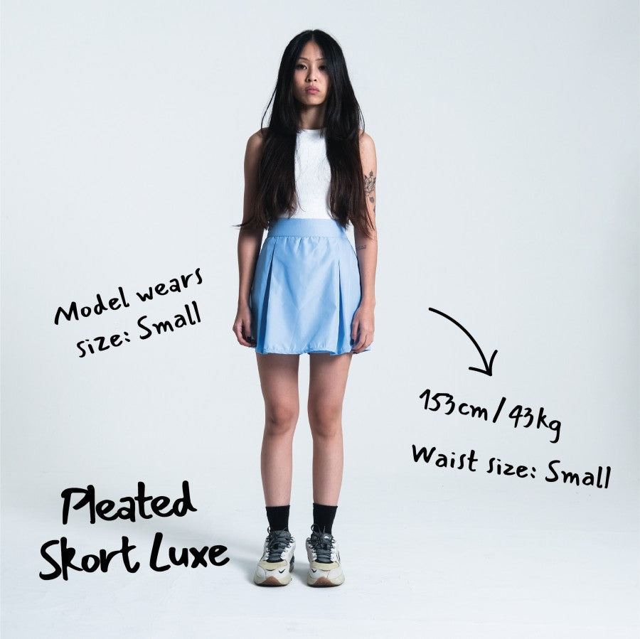 Pleated Skort Luxe Blue - Taka