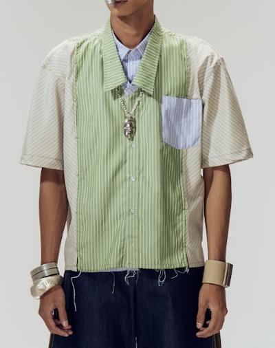 District Double Top Grey Green - Two Stitches