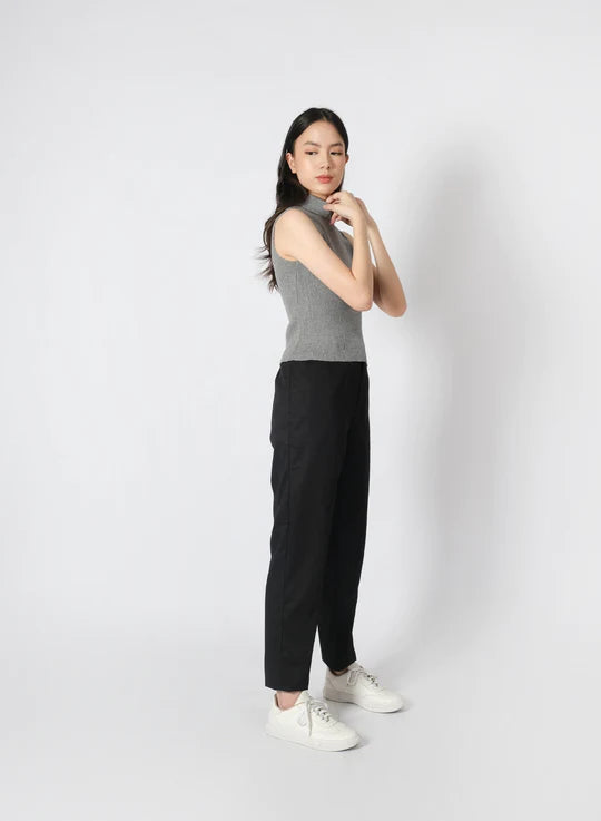 Turtle Sleeveless Knit Misty Grey - Thenblank