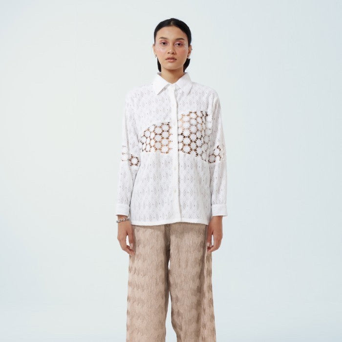 Bianca Shirt Long Sleeve White - Toko Didiyo