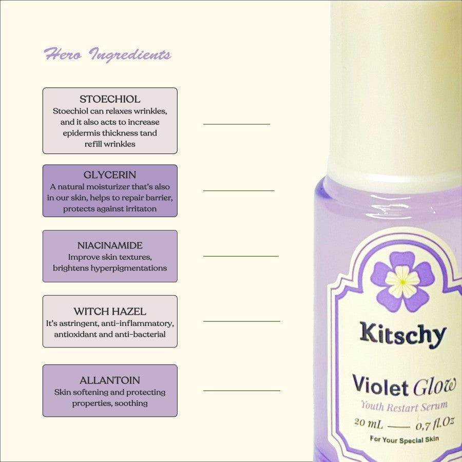 Violet Glow Youth Restart Serum - Kitschy