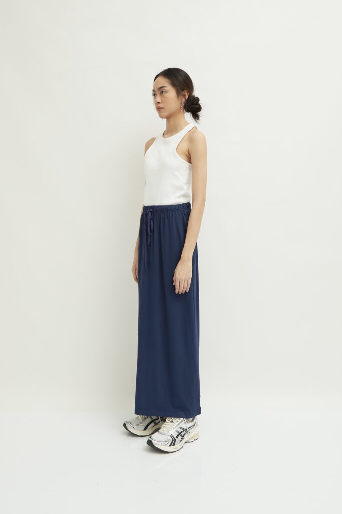 Constantine Maxi Skirt Navy - Shop At Velvet