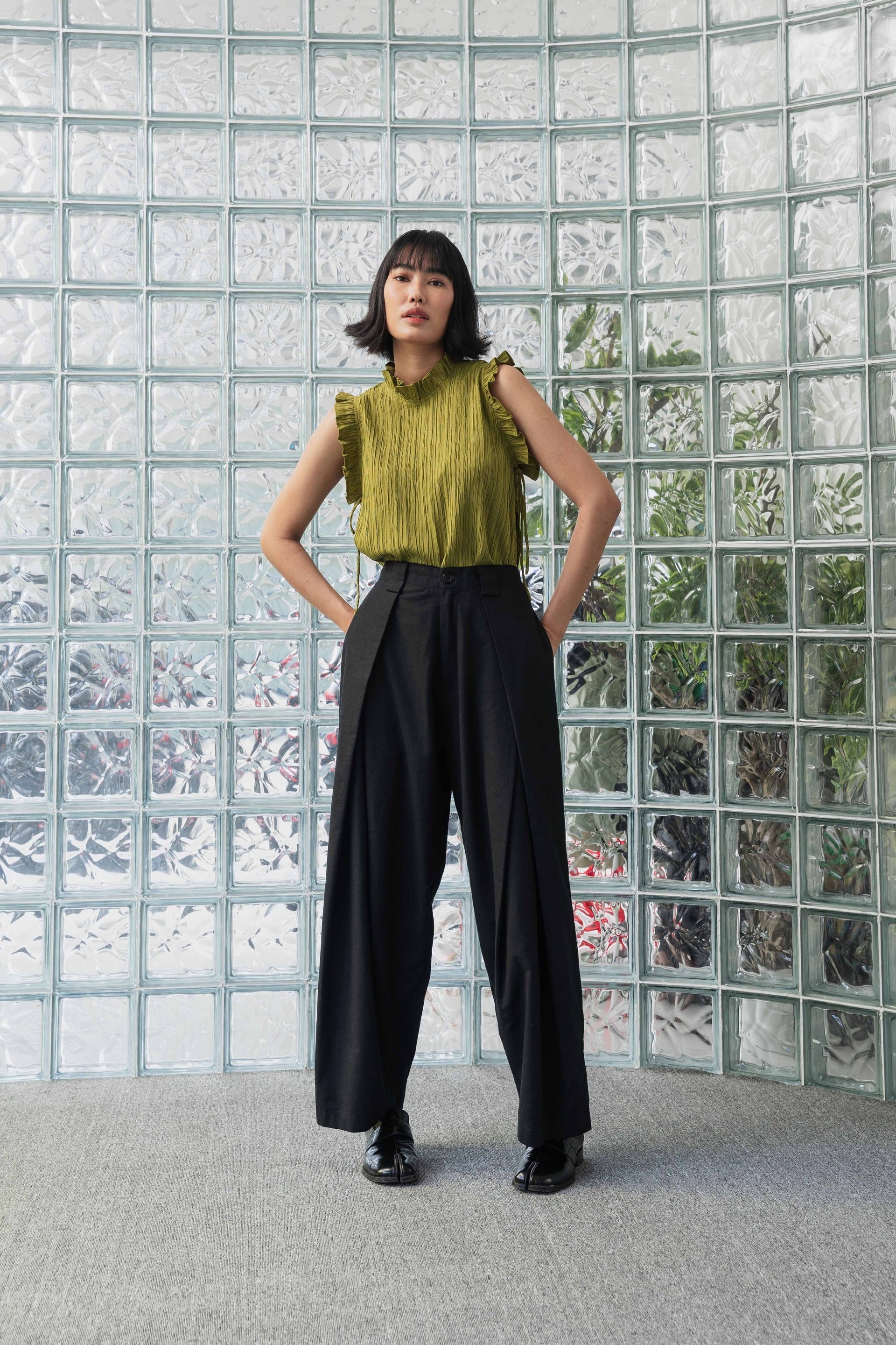 Alika Karis Blouse Olive - Morningsol