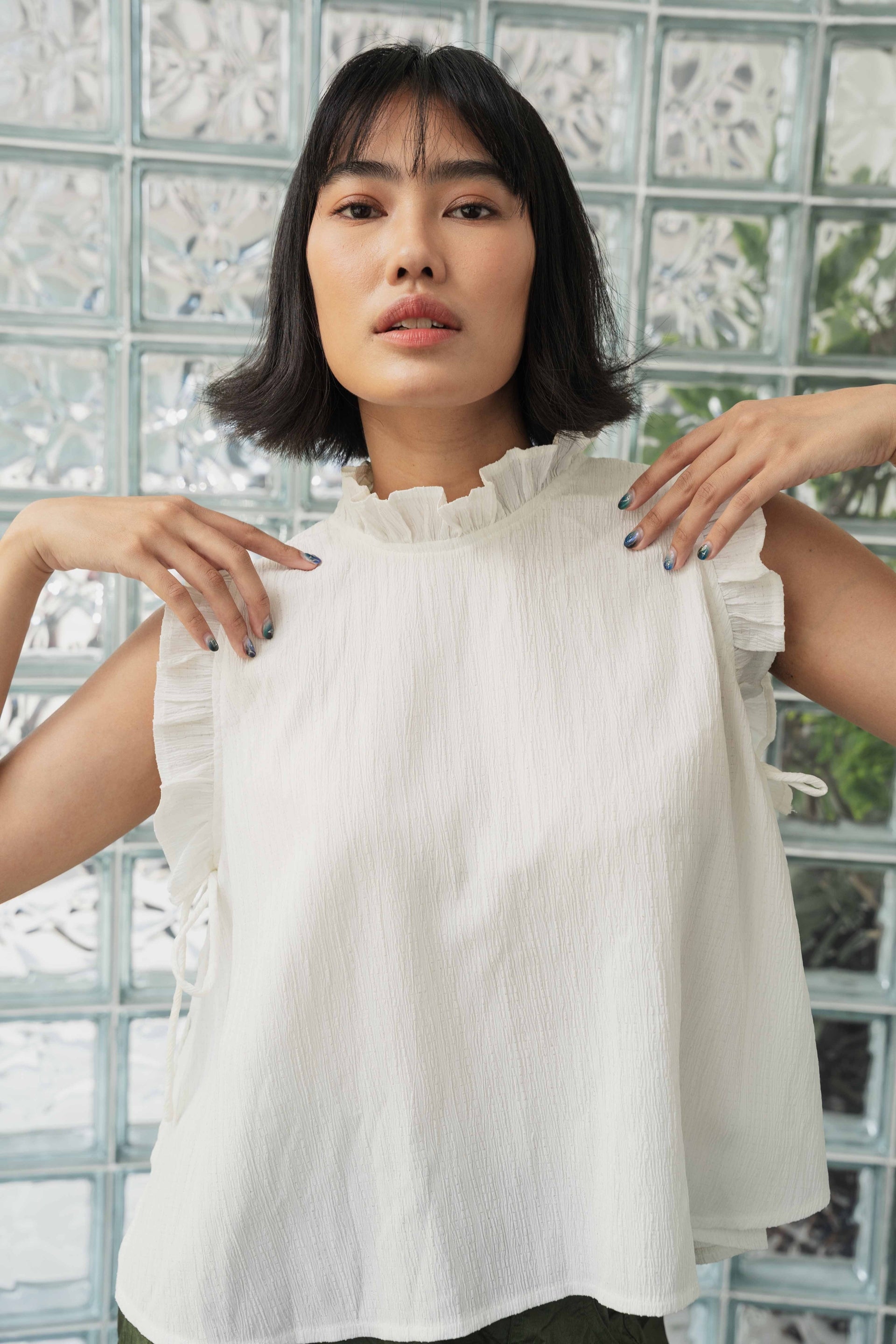 Alika Karis Blouse Broken White - Morningsol