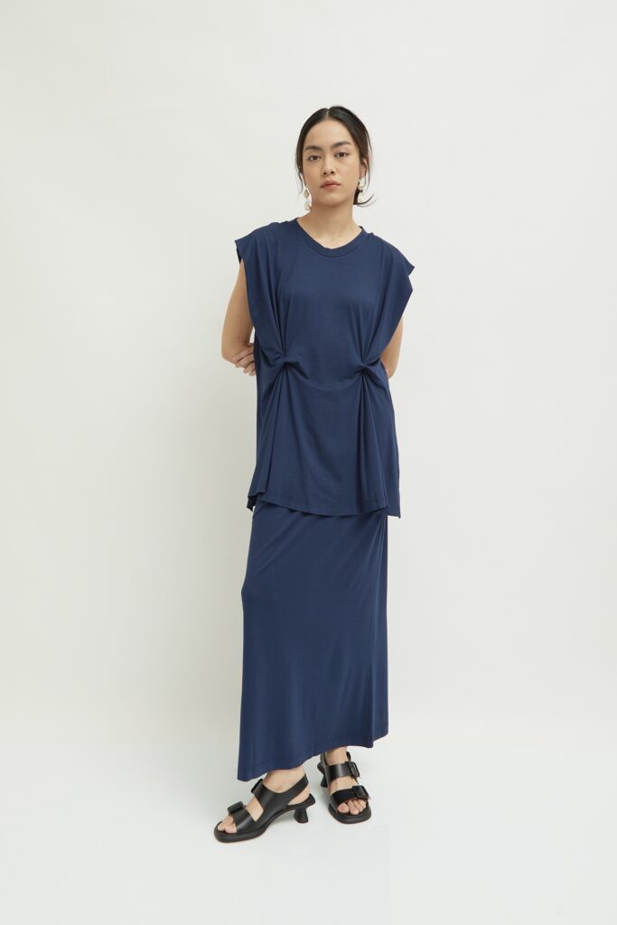 Constantine Top Navy - Shop At Velvet