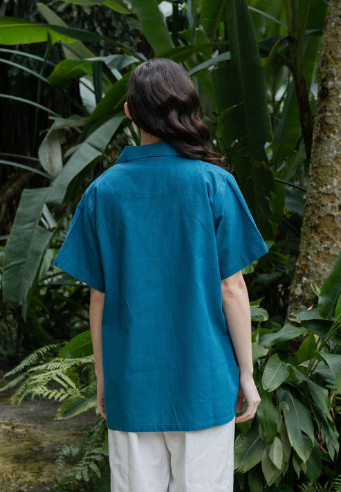 Nonaetal Jemima Heritage Short Sleeve Indigo - Nona