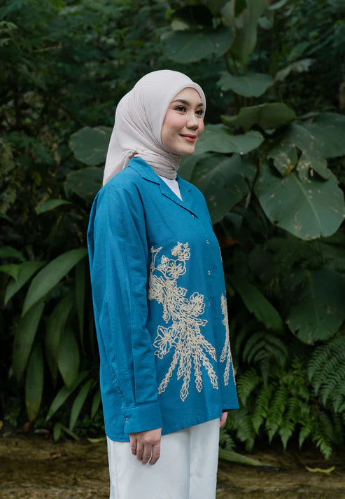 Nonaetal Jemima Heritage Long Sleeve Indigo - Nona