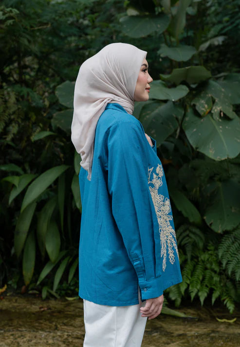 Nonaetal Jemima Heritage Long Sleeve Indigo - Nona