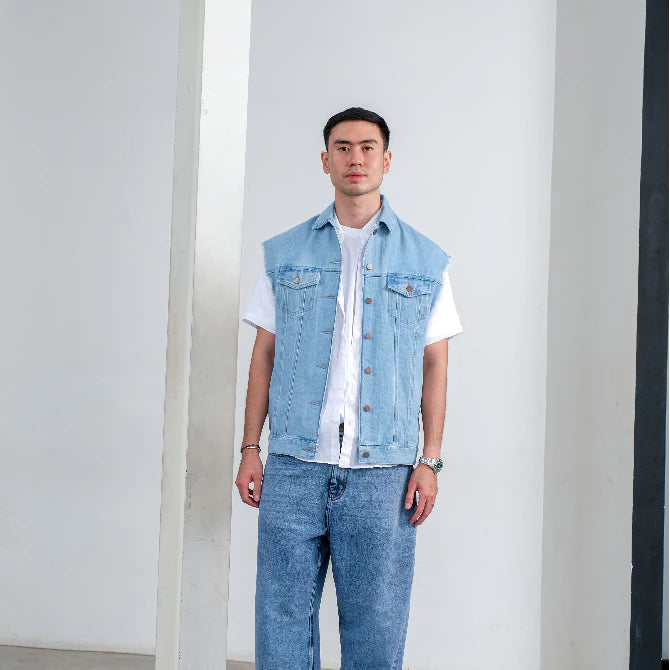 Alexa Vest Denim - Ambra La Moda