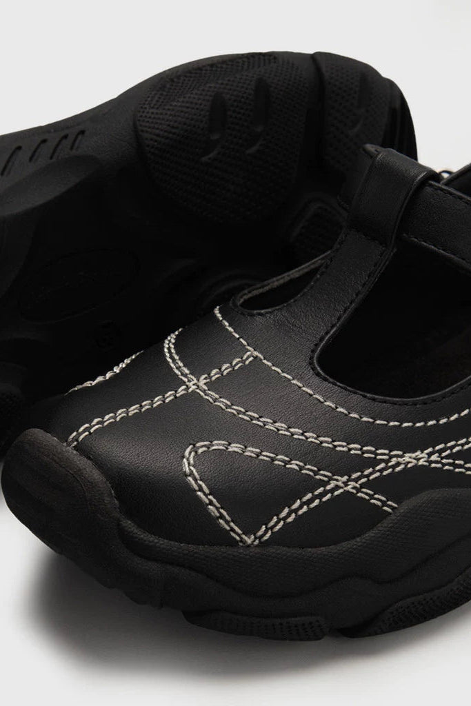 Allegra Sneakers Genuine Leather Black - Adorable Projects