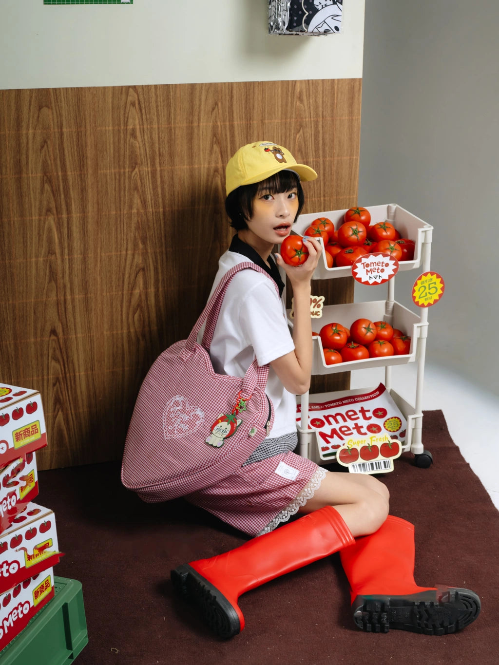 Ame Tome Bag Bag Plaid Red - Tome Ame