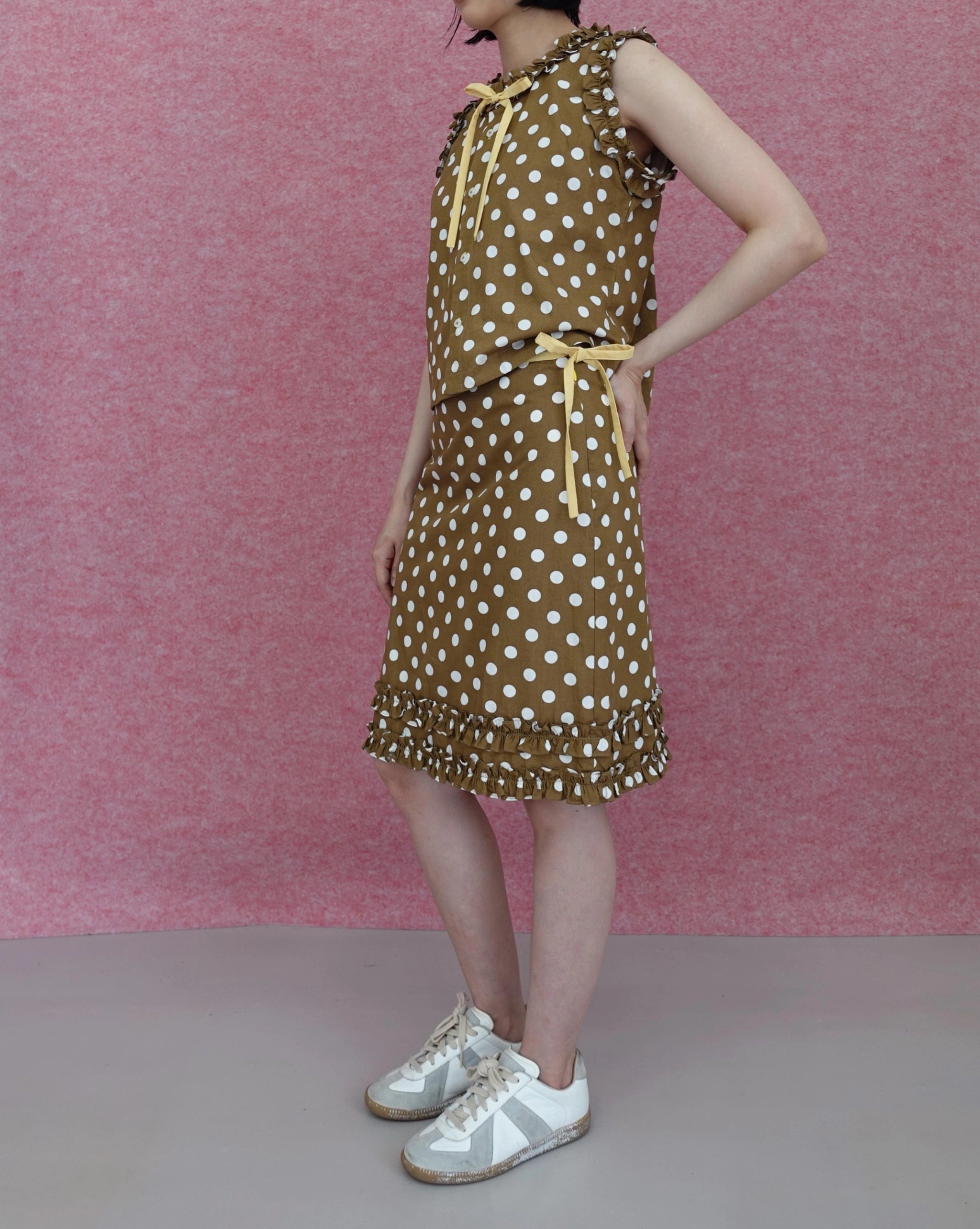 Frill Polka Top - Argyle & Oxford