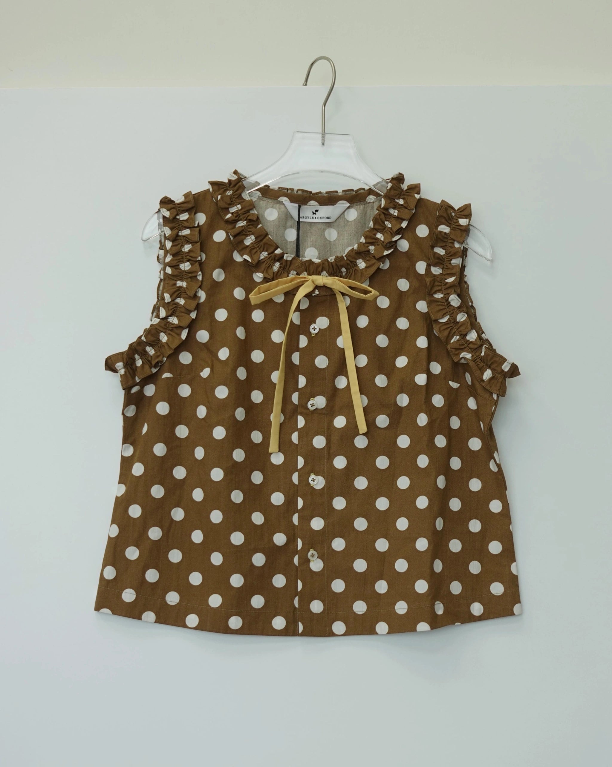 Frill Polka Top - Argyle & Oxford