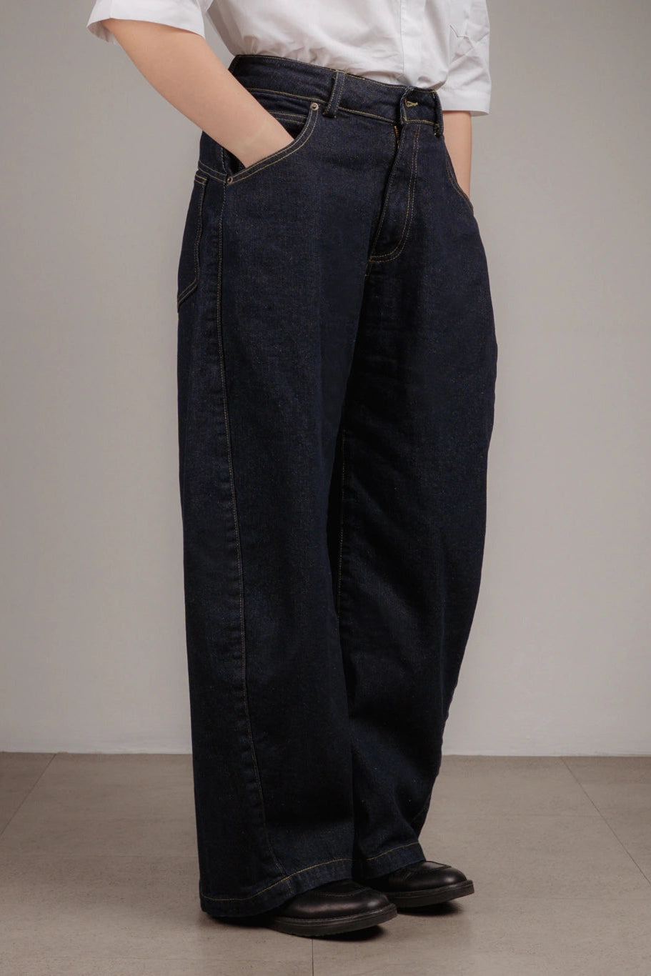 Rei Super Baggy Barrel Raw Denim - Ambra La Moda